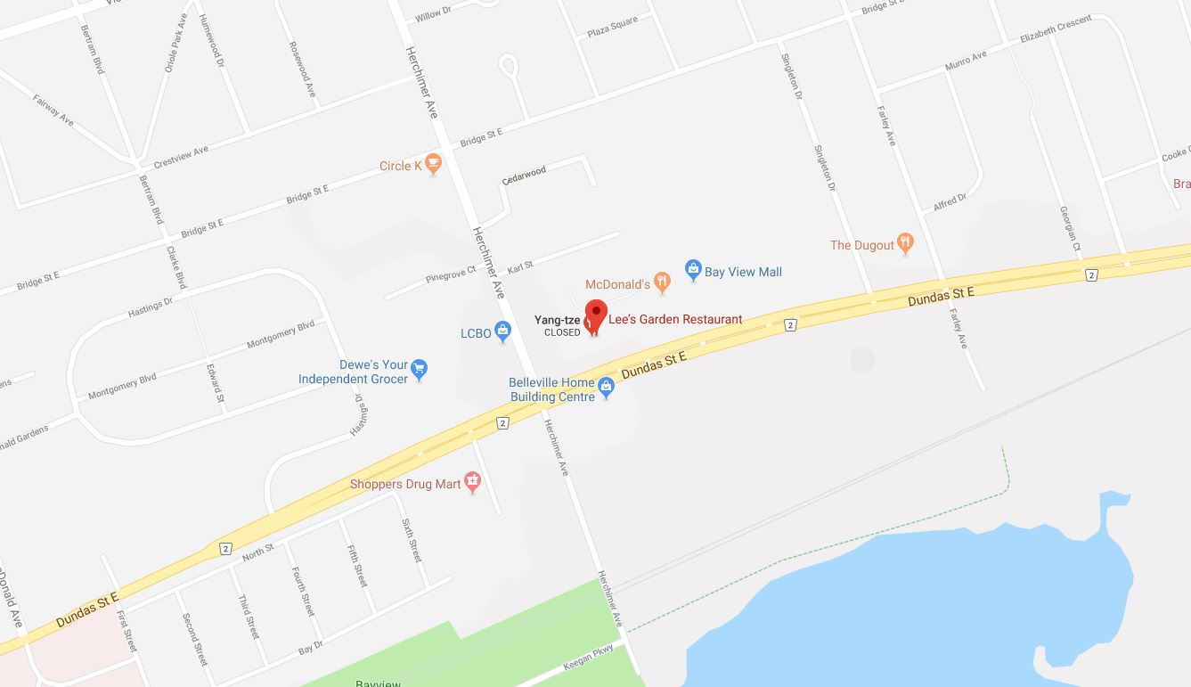 Lee Garden Restaurant Location Map